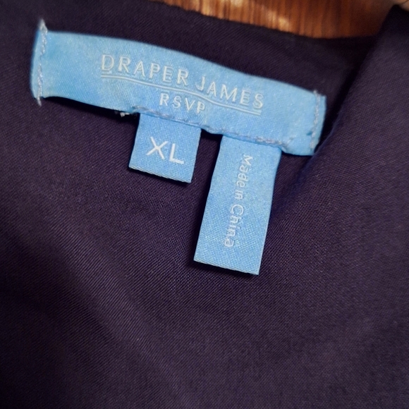 Draper James Navy / Pink Floral Wrap Dress Ladies XL NWT Boho Church  Preppy - Picture 3 of 5